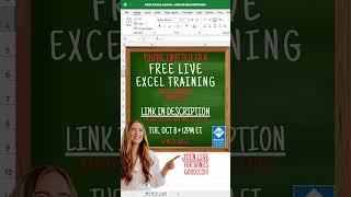  FREE Excel Class w/ Miss Excel!  #excel