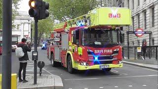 *FULL HOUSE* London Fire Brigade - Soho Pump, Pump Ladder and Scania Turntable Ladder Responding!