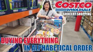 BUYING EVERYTHING IN ALPHABETICAL ORDER | GROCERY SHOPPING AT COSTCO