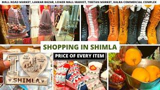 Shimla Shopping Market | Shimla Mall Road Shopping | Tibetan Market | Lakkar Bazar Shimla Shopping