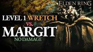 Level 1 Wretch vs Margit, the Fell Omen (No Damage / No Weapon Upgrades) [Elden Ring]
