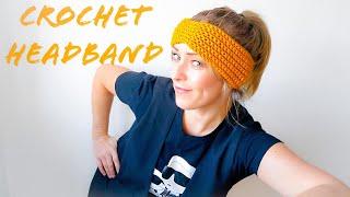 Left Handed Crochet 1 HOUR HEADBAND  FAST AND EASY