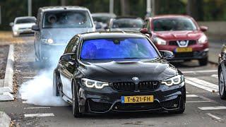 Modified Cars Leaving Car Show, BURNOUTS, POLICE! LBWK C63, 1000HP RS6, M3 Burnout & M2 Powerslide!!