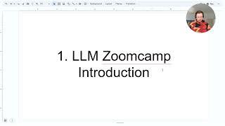 LLM Zoomcamp 1.1 - Introduction to LLM and RAG