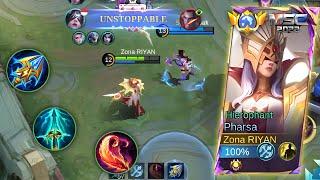 PHARSA BEST BUILD !! INSTANT ONE HIT DAMAGE BUILD !?  TOP GLOBAL PHARSA - MLBB