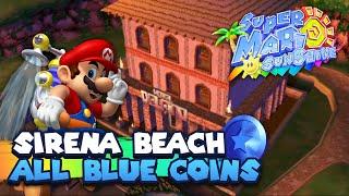 All 30 Blue Coins in Sirena Beach Guide | Super Mario Sunshine | 3D All Stars Nintendo Switch