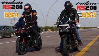 Bajaj Pulsar RS200 BS3 VS RS200 BS4 Drag Race