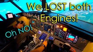 Both ENGINES are DEAD! Can we MAKE it to the Runway on B737? Real flight simulator