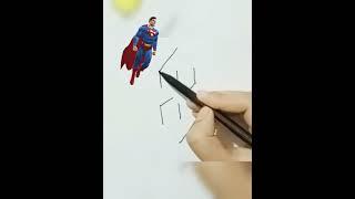 How to draw super man symbol #shorts #art