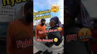 Accident in Hyderabad  #hyderabad #bikeaccident #ladakh #bikeride #travel #motovlog #shorts