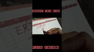 ERIKA name logo.Comment your name. #calligraphy #ytshorts #viral #logo #logodesign #drawing #yt