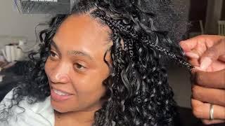 All Human Hair Boho Braids | No Synthetic Feed-ins |  ft. Curls Queen