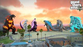 Godzilla, Mechagodzilla, Godzilla Earth Vs Shin Godzilla, Mecha Classic,Burning Godzilla - GTAV Mods