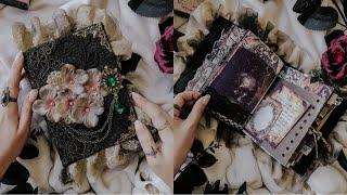 Small Gothic | Grunge | Dark Vintage | Victorian Handmade Junk Journal Flip Through (SOLD) - ENCRIS