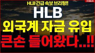 HLB그룹 에이치엘비 "속보, 외국계 대형 자금 유입" 큰손 들어왔다..!! HLB테라퓨틱스 HLB제약 HLB글로벌 HLB생명과학