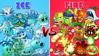 Team ICE vs FIRE - Which Team Plant Will Win? - PVZ 2 Battlez