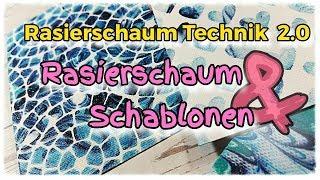 Rasierschaum Technik deutsch 2.0 mit  Schablonen | Papier marmorieren