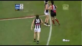 Dane Swan lays two hard tackles in the one play