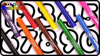 ( Numbers ) Learn Numbers with BIG Marker Pen Coloring Pages / Akn Kids House