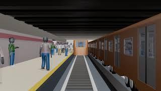 Recreación 3d del choque de trenes en el Metro Tacubaya