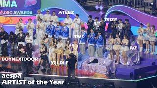 aespa 'artist of the Year' IDOL Reaction (IVE ATEEZ RIIZE GIDLE TWS BOYNEXTDOOR) 241130 MMA