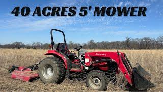 Mowing 40 ACRES with a 5ft mower and 25HP Compact Tractor.