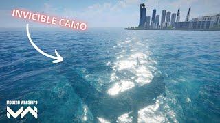 INVICIBLE CAMOUFLAGE IS REAL!!  I99% Nearly Transparent - FS Blue Shark - Modern Warships