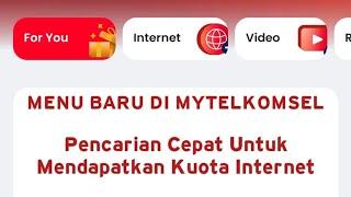 Menu Baru di MyTelkomsel || Cara Cepat dan Mudah Mendapatkan Kuota Internet