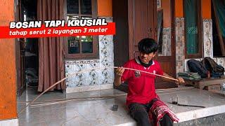 First Time Shaving 2 Bamboo Frames for 3 Meter Kites Special Project for the Beginning of the 202...
