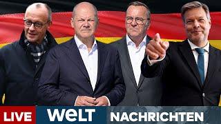 NEUWAHLEN IN DEUTSCHLAND: Scholz vs. Pistorius vs. Merz vs. Habeck - Das Kanzler-Geschacher! | LIVE