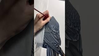 #watercolorart #artprocessvideo #arttherapy #corvids #ravens #healing #calming #birdart #painting