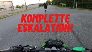 Im WHEELIE durch DIE STADT?! | ESKALATIONS RIDEOUT | Yamaha MT 07 | Kawasaki Z800 | DoubleDNI