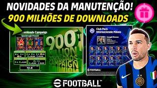 NOVIDADES DA MANUTENÇÃO! 900 MILHÕES DE DOWNLOADS DO EFOOTBALL 2025 MOBILE