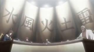 5 kage summit, danzo uses shisui's eye to control mifune and the 5 kage in the summit English Dub