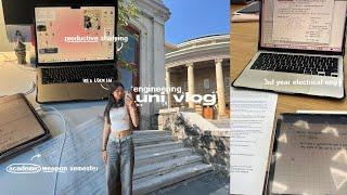 UNI VLOG ⭒˚️ productive day in my life, 3rd year engineering, studying