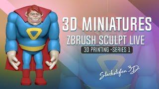 ZBRUSH LIVE 3D MINIATURE  SCULPTING   by Starkstefen 3D   Series 1