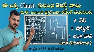 deepneck blose నెక్ షోల్డర్ చంక డౌన్ ఎంత పెట్టుకోవాలి? / @MahilaTailors #blousemeasurementchart