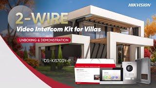 2-wire Video Intercom Kit for Villas DS-KIS703Y-P