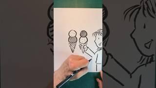 How to draw Ice Cream Cones with Numbers (88)