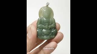 Natural Jade Guanyin Pendant Necklace#shorts