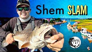 Kayak fishing charleston SC: Shem Creek inshore Slam!