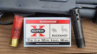 Winchester Super X 12ga 2-3/4" 8 Pellet 000 Buck Test W/ Remington 870 & Kicks Buck Kicker Full
