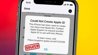 Could Not Create Apple ID Too Many New Apple ID 