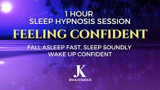 1 Hour Sleep Hypnosis (with background music): Fall Asleep Fast & Wake Up Confident #sleephypnosis