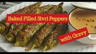 Baked Filled Sivri Peppers with Gravy/How to make baked filled sivri peppers with gravy? Food 4 Hjo