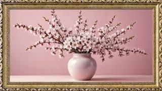 Cherry Blossoms | TV Art Screensaver | 8 Hours Framed Painting | TV Wallpaper | 4K