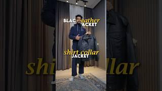 Easy black leather jacket styling for men ️