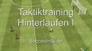 Erlernen des Hinterlaufens - Taktiktraining auf Soccerdrills.de