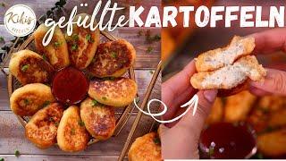 Unglaublich leckere gefüllte KARTOFFEL-TASCHEN  Vegetarisches Fingerfood mit Kartoffeln