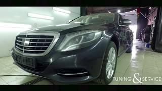 Mercedes S500 - полировка авто от царапин, нанокерамика, защитная пленка на фары - Киев